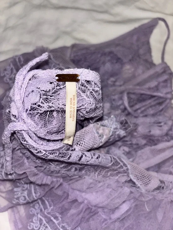 Free People In The Clouds top Lavender Lace Sz S - Picture 8 of 9
